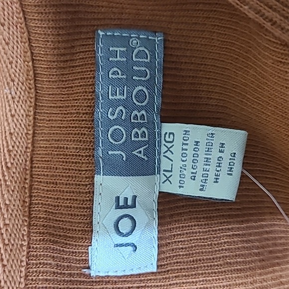 NWT JOSEPH ABBOUD Burnt Orange Ribbed Quarter Zip Pullover‎ Shirt - Size XL - Picture 9 of 15